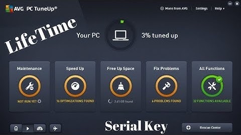 AVG PC Tuneup 2018 With Lifetime Serial Key (Updated Version)