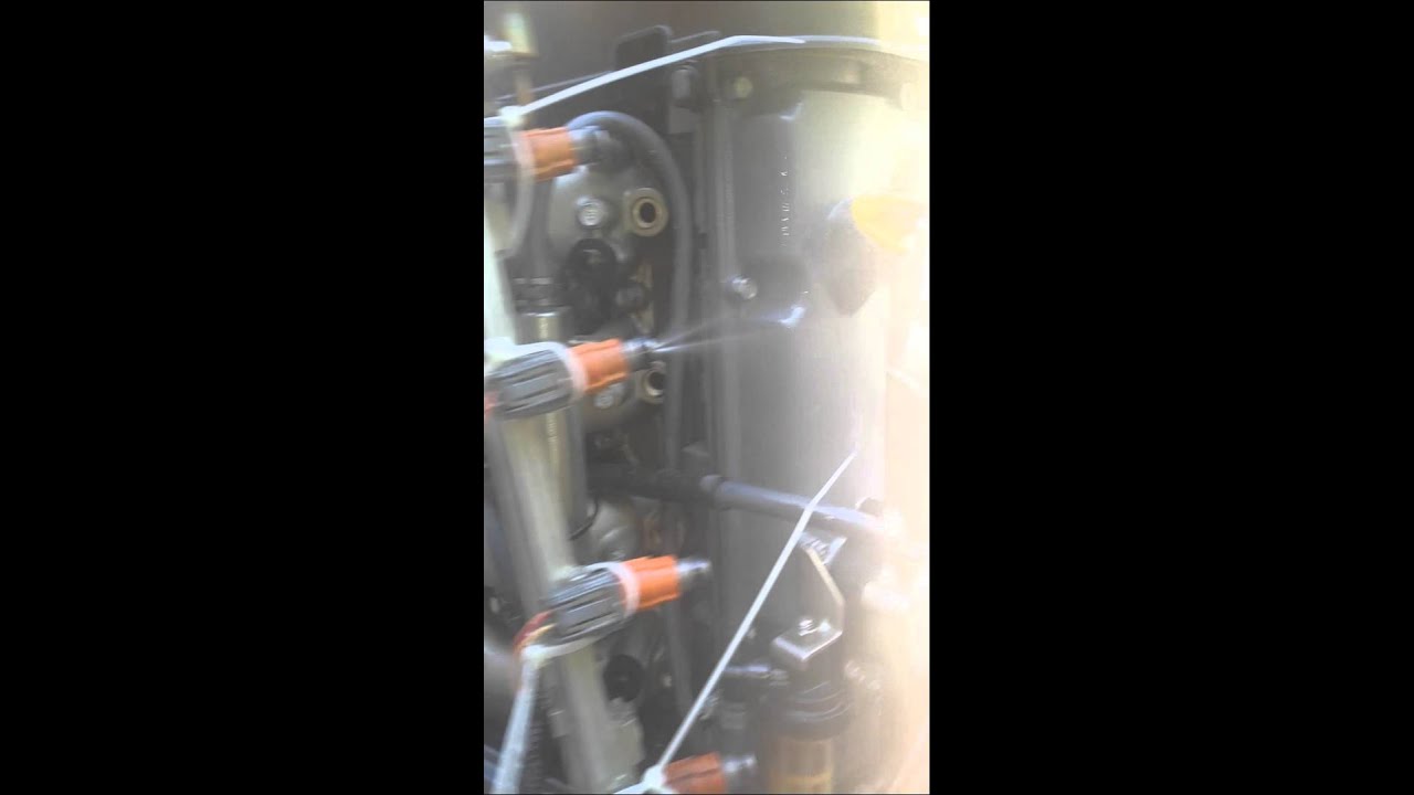 Yamaha f115 bad fuel injector flooded cylinder YouTube