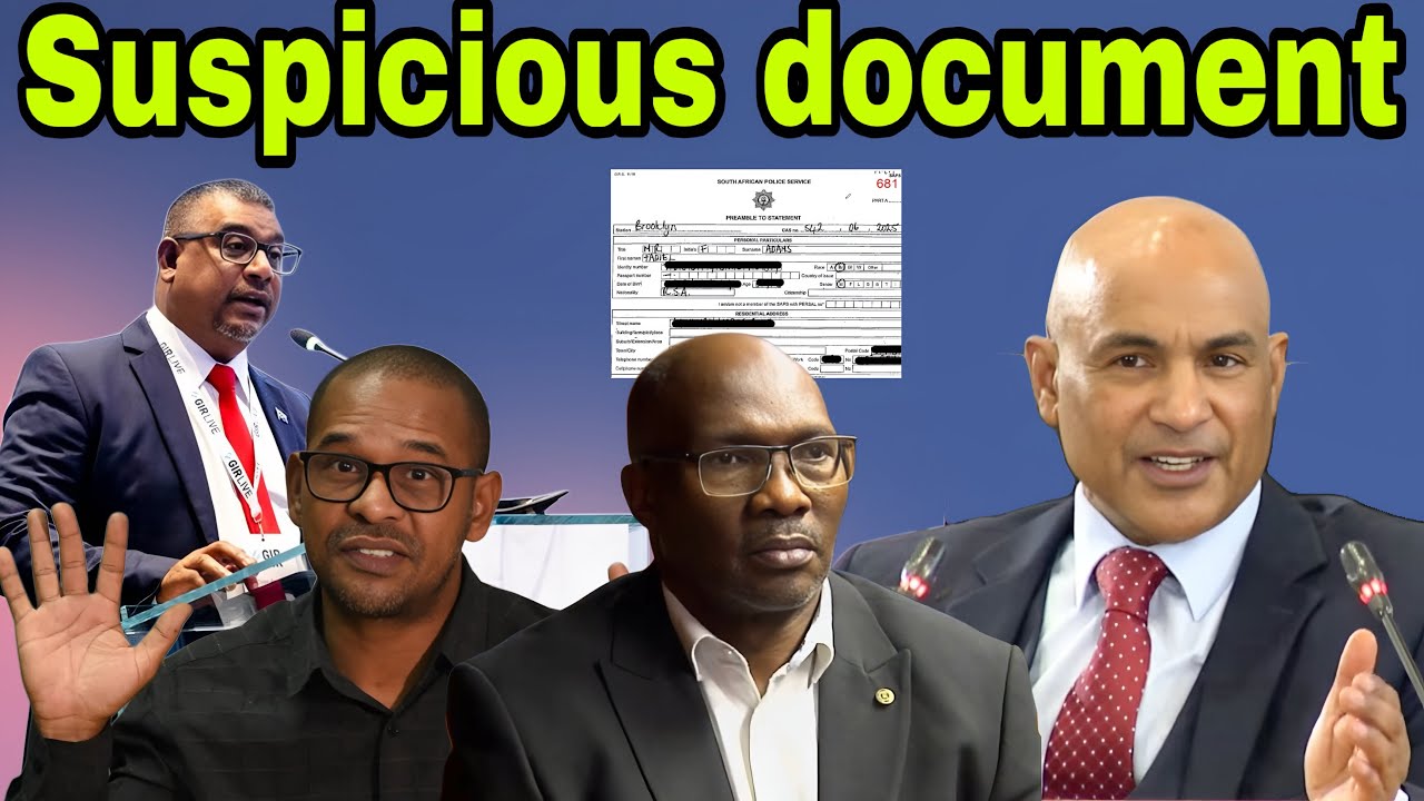 Brian Padayachee Exposed on Fadiel Adams Suspicious document & Gen Khumalo Charges. Chief Perumal