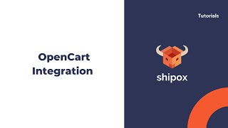 Opencart integration settings | Shipox