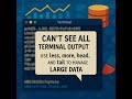 Can't See All Terminal Output? Use less, more, head, and tail to Manage Large Data!