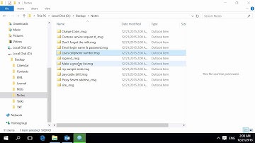 Export Outlook Notes to .MSG Files