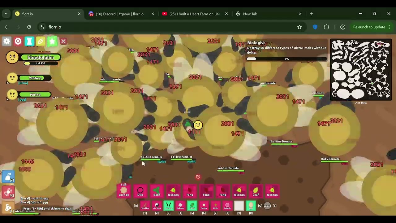 florr.io - Getting carried at 4 Termite Ant Hell Supers