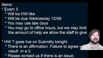 CSCI 1100 Turner Lecture20 Part1 Housekeeping