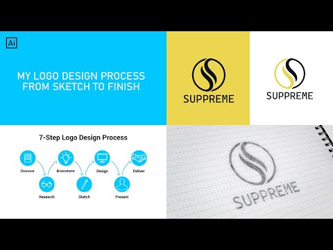 Premium PSD  Top view over logo design process