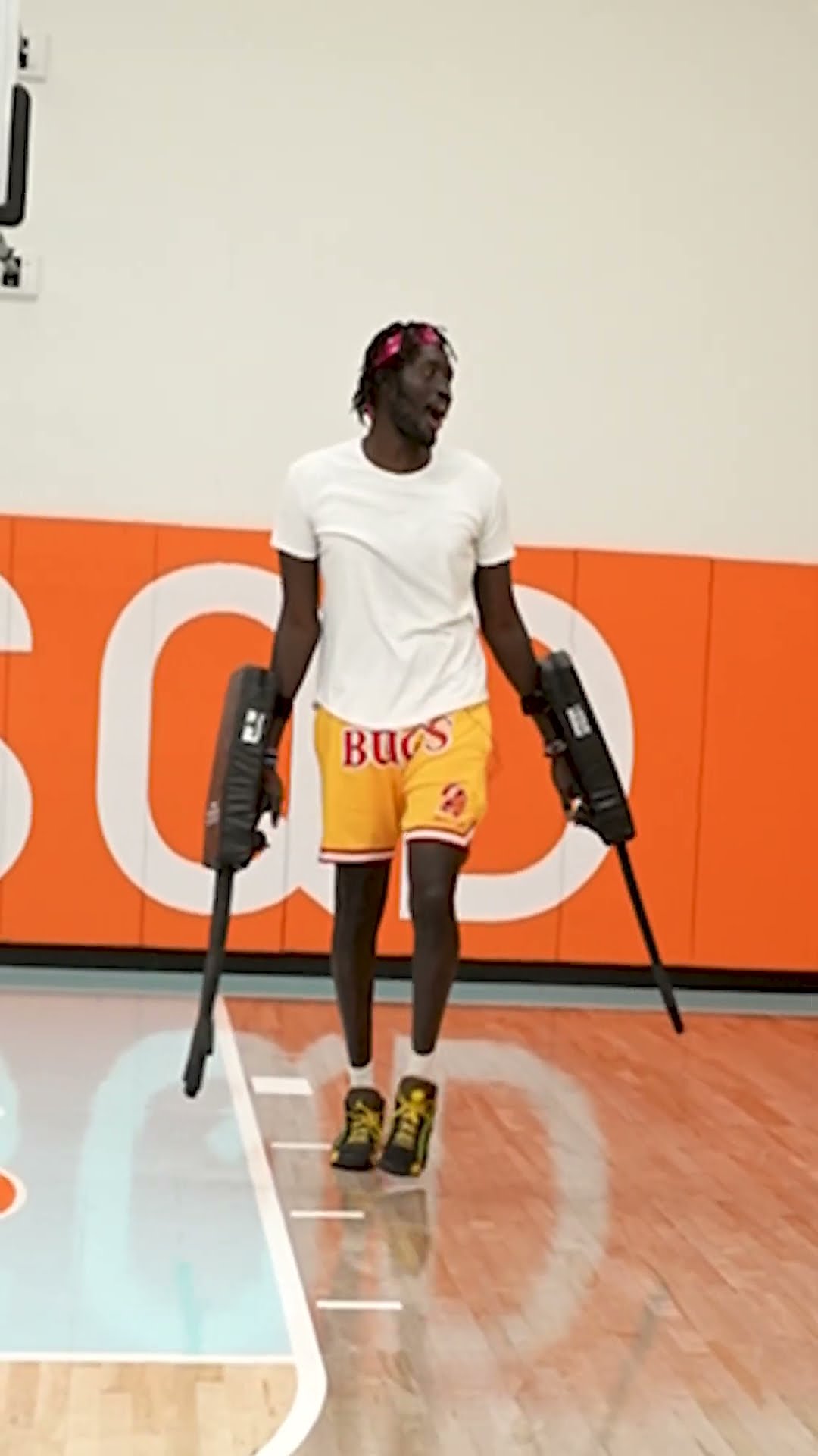 Can you score on the World’s Tallest Basketball Player?