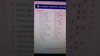 Quiniela reducida 7 dobles jornada 46.