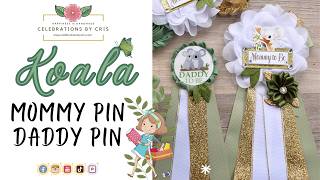 KOALA Baby Shower || Mommy To Be Pin & Daddy To Be Pin || CelebrationsByCris 🌟