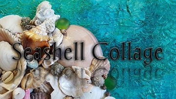 Building a complex seashell composition on a mixed media canvas