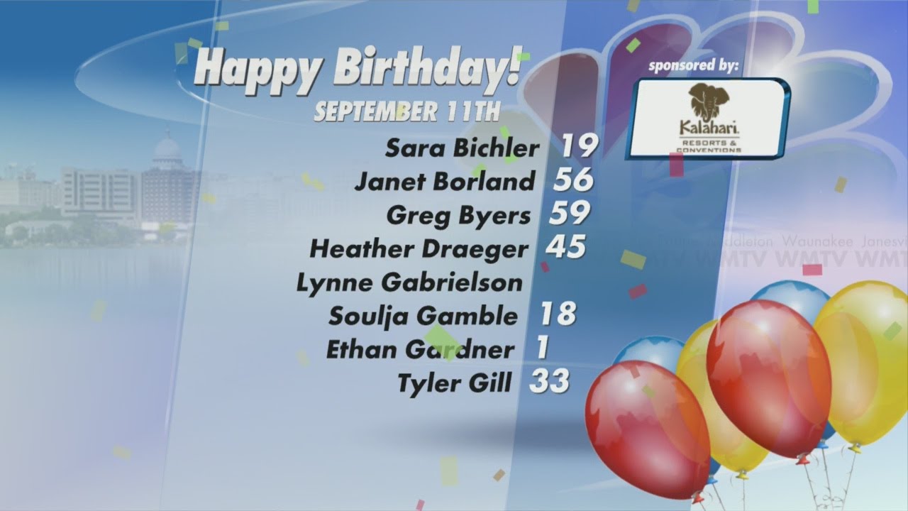 Birthdays For September 11th YouTube Birthdays for september 11th youtube