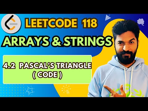118.2 Pascal's Triangle (Code) | #4 | Array And String Playlist | #leetcode #dsa #array #strings