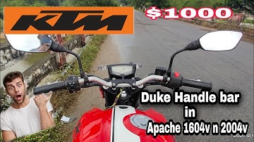 INSTALLING DUKE HANDLE TO TVS APACHE RTR 1604V 2022 model  Ns 200 /Rider boy Rohith/ #VLOG1