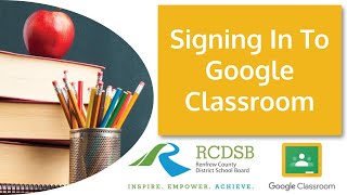 Signing In To Google Classroom