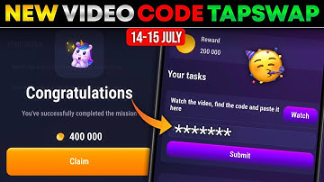 Tapswap New Code Today | Watch Daily Video | Tapswap Video Code | Tapswap 200k Coin Cinema Code