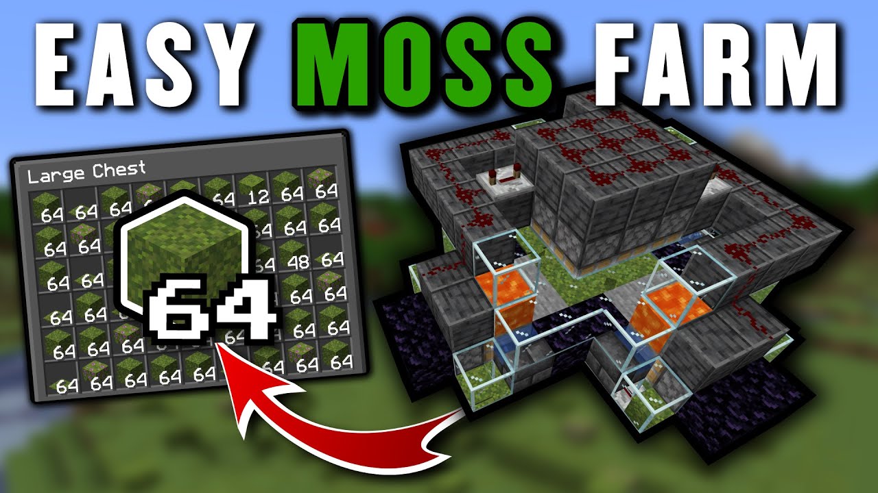 Minecraft MOSS BLOCK FARM | Unlimited, Automatic - YouTube