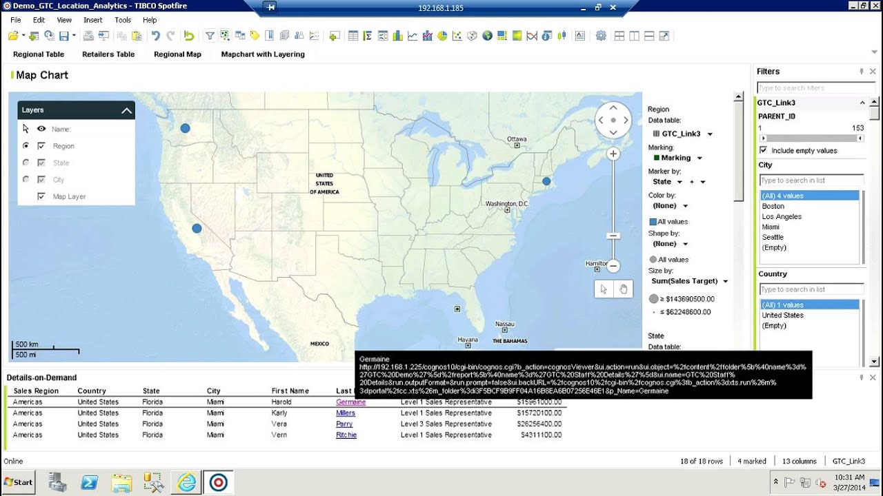 Spotfire Map Chart Demo