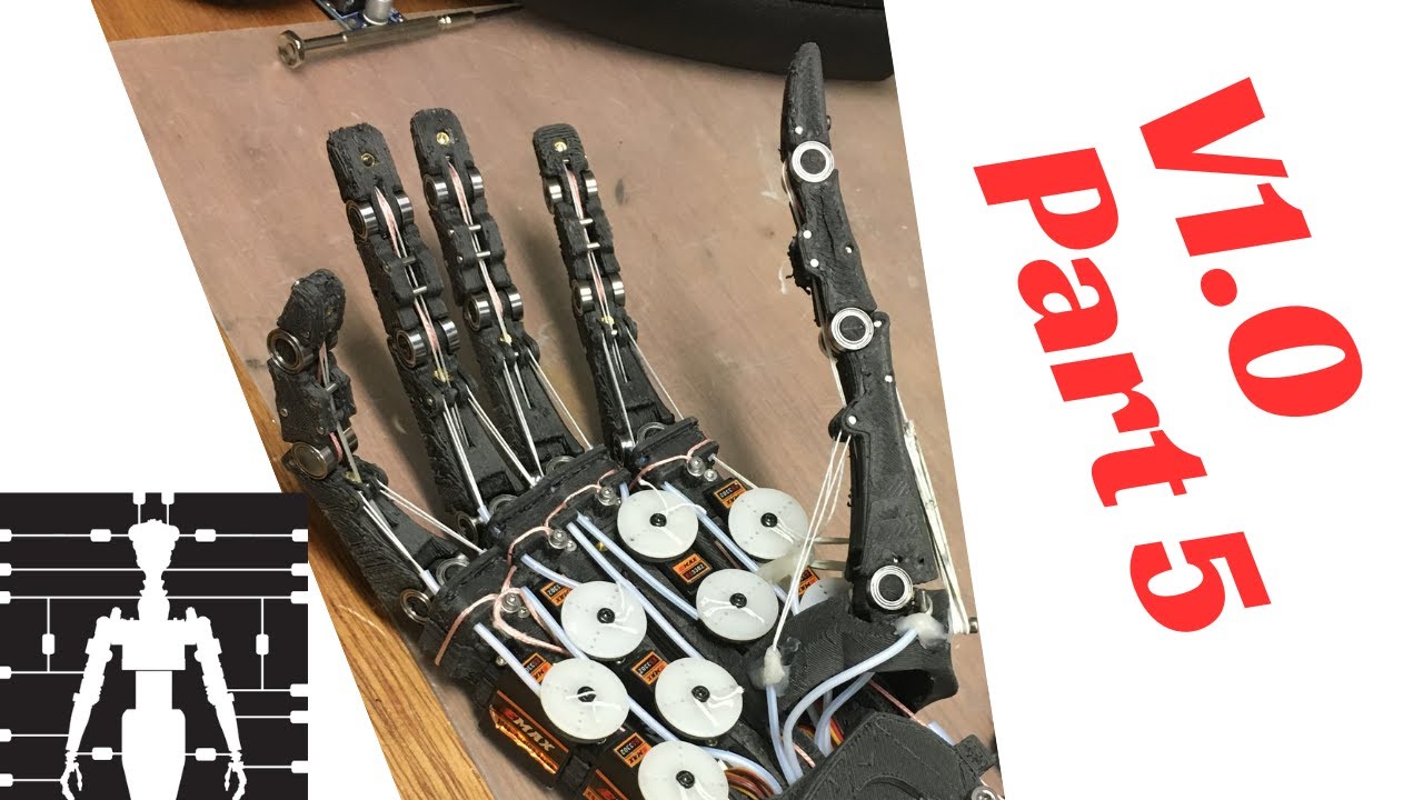 Niteworks Hand Example How to build a V1.0 DexHand Part 5: First finger example assemble to ...