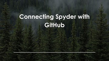 Connecting Spyder with GitHub