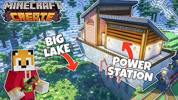 I built a HUGE POWER STATION Minecraft Create Mod