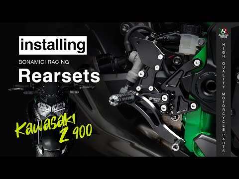 REPOSE-PIEDS ARRIÈRE RÉGLABLES BONAMICI RACING KAWASAKI Z 900 2017-2024 vidéo