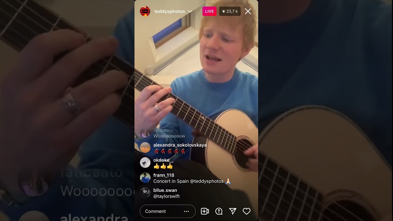 Ed Sheeran - 2step acoustic - Instagram live