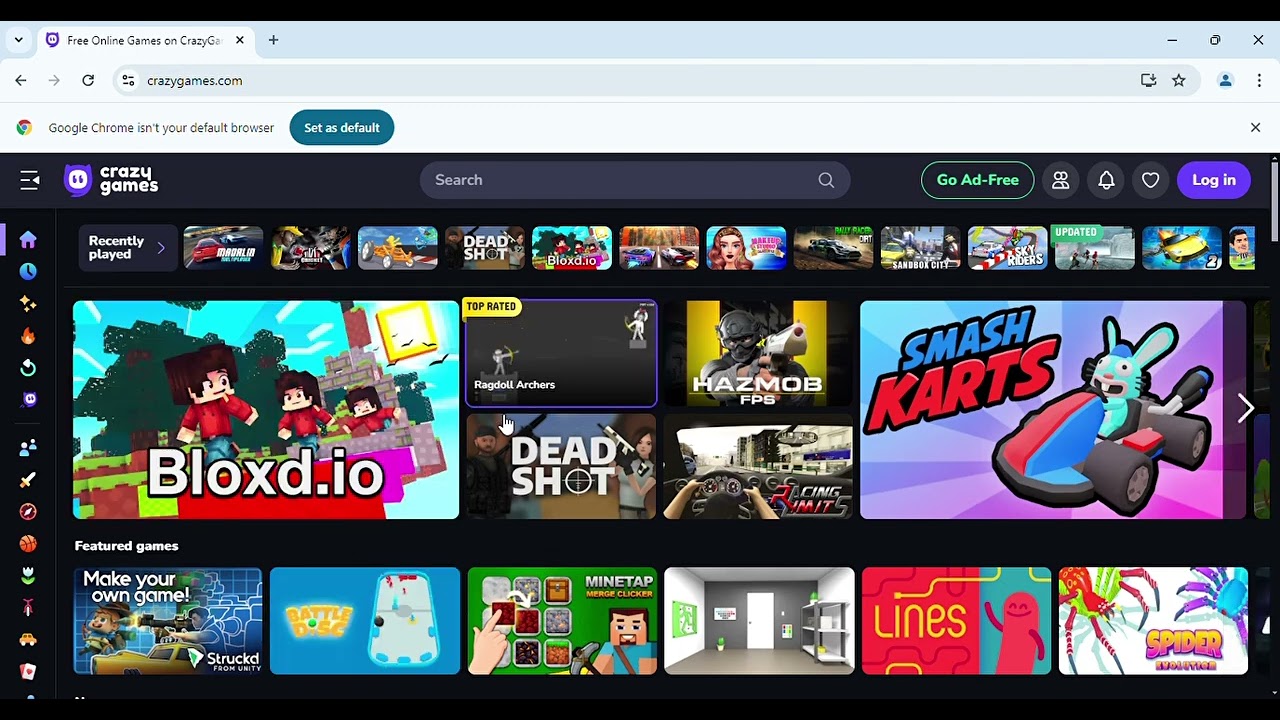 Free Online Games on CrazyGames   Play Now!   Google Chrome 2024 09 19 16 59 09