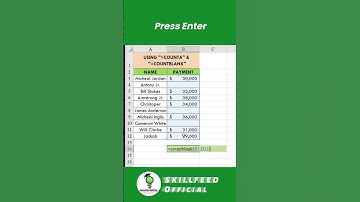 Excel tips | COUNTBLANK function #beginners #tricks #tips #knowledge #skillfeed #basics #learn #know