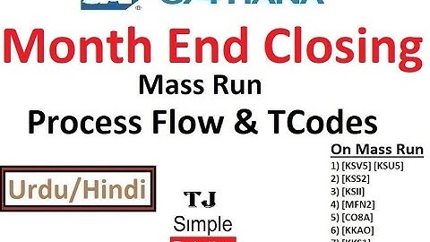 SAP-CO-MEC-01 - Process Flow | Month End Closing | T-Codes in SAP S/4Hana -  Urdu/Hindi