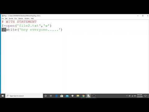 WITH STATEMENT IN FILE HANDLING IN PYTHON
