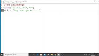WITH STATEMENT IN FILE HANDLING IN PYTHON