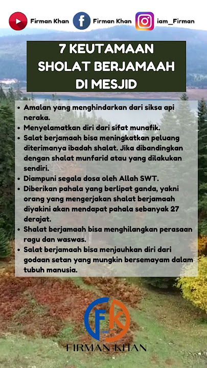#shorts Keutamaan Sholat Berjamaah di Mesjid ‼️