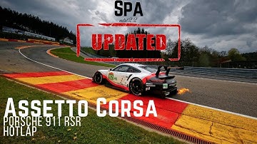 Assetto Corsa | Porsche 911 RSR @Spa | 2:15.1 (Setup in Description)