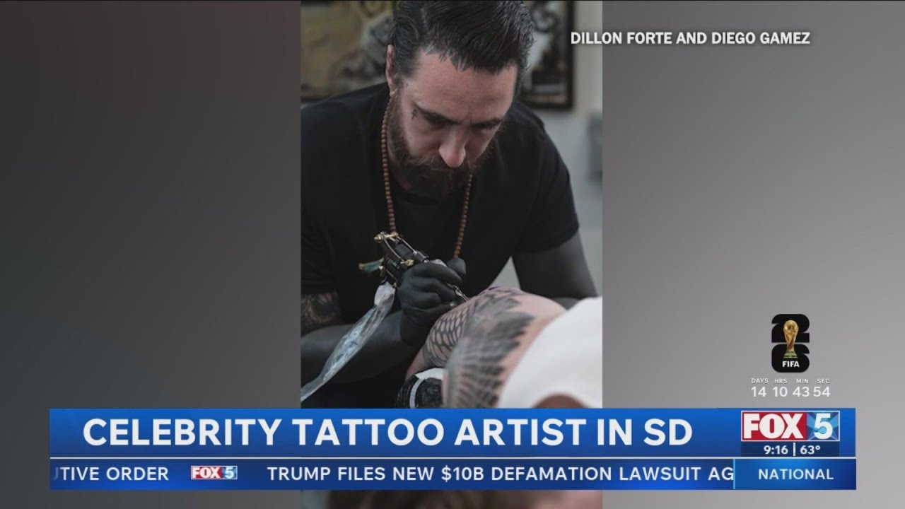 Dillon Forte Featured on Fox 5 San Diego During Guru Tattoo Residency