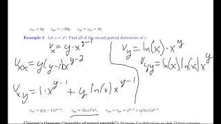 Second Order Partial Derivatives