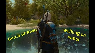 Geralt walking on water.. Mysterious island   #thewitcher #thewitcher3 #geraltofrivia  #toussaint