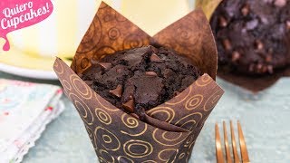 MUFFINS DE CHOCOLATE | RECETA FÁCIL | Quiero Cupcakes!