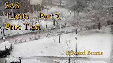 SAS T-tests... Part 2  (PROC TTEST)