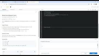 Maximum Adjacent Sum  Solutions || CodeChef Starters 123 Solution|| CodeChef Solutions #coding