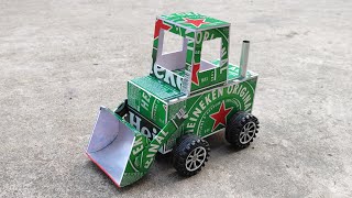 How to make a tractor from a metal can // DIY