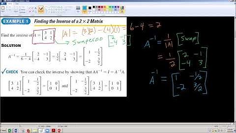 Algebra 2 - 4.4 - Lesson (Identity and Inverse Matrices)