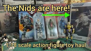 1:18 scale action figure toy haul, JoyToy Warhammer 40k, Roboskull, Eagle Force, ARW, BFS, Fortnite