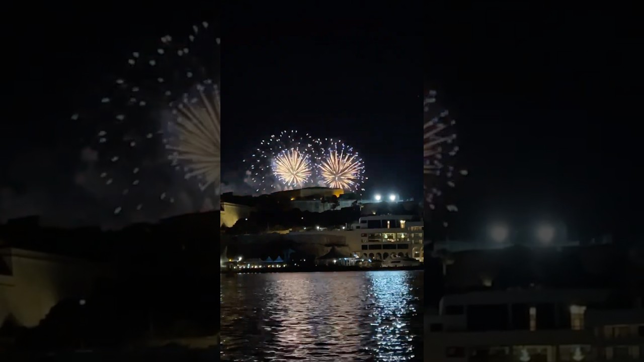 Malta International Fireworks Festival 🎆 - Rock Beach Viewpoint 