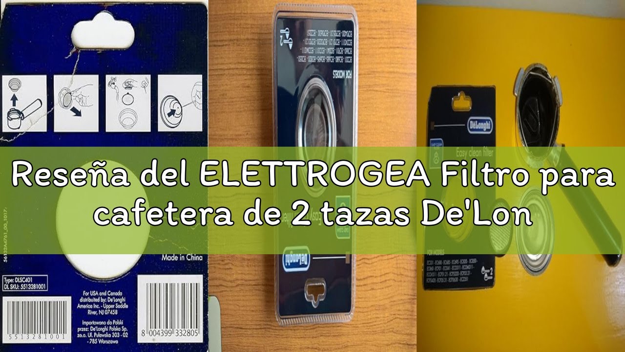 Filtro Originale De'Longhi Per 2 Tazze, Compatibile Con EC850.M, ECO311, EC820 – 7313288199