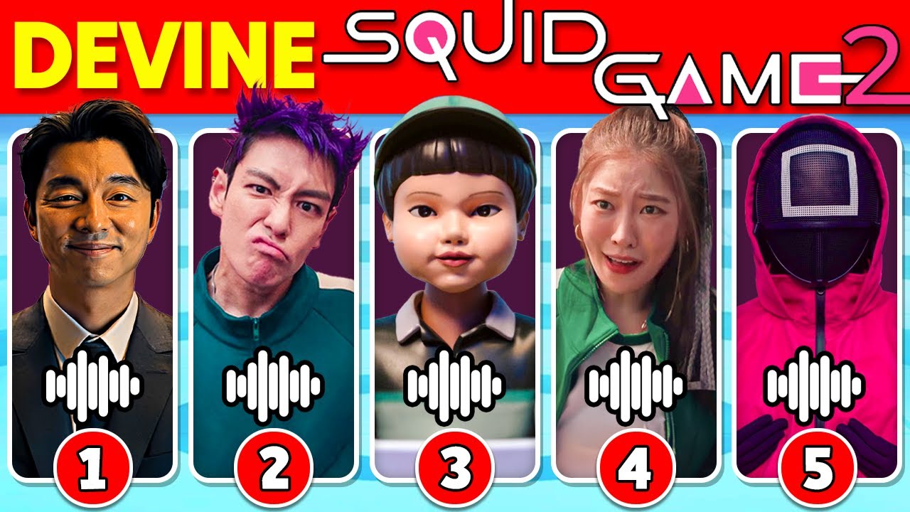 Devine les personnages SQUID GAME 2 à partir de leur VOIX et ÉMOJIS 🔊🎮🦑