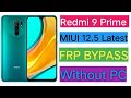Gambar cover Xiaomi Redmi 9 Prime FRP BYPASS | MIUI 12.5 | Unlock without PC | Google Lock | 2021 New method