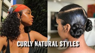 SLAYED CURLY HAIRSTYLES ON NATURAL HAIR COMPILATION | BeautyExclusive