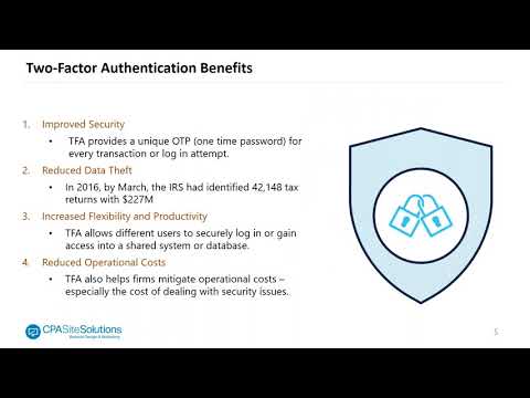Improve your portal security with Two factor Authentication | CPA Site Solutions