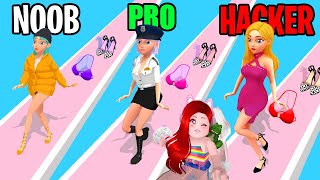 แคทวอล์คบิวตี้ | NOOB vs PRO vs HACKER in Catwalk Beauty (Android,ios Gameplay) | CKKID screenshot 5