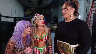 Tiffany Stratton And Nia Jax Backstage 12-13-24