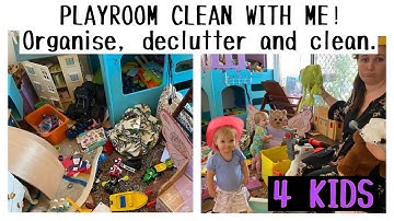 PLAYROOM CLEAN WITH ME! Organise, declutter and clean* motivation* 2 day clean * cleaning with kids!